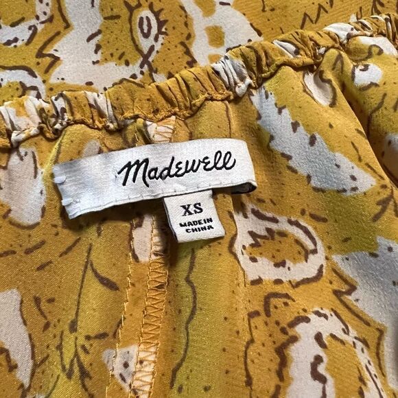 Madewell 100% silk off the shoulder floral shirt - Picture 7 of 15